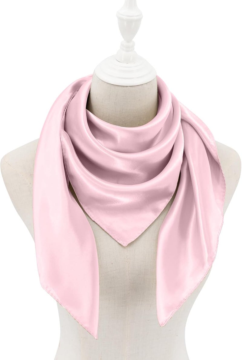vimate 35" Square Silk Like Head Scarf - Women's Fashion Satin Scarf Bandana for Hair Wrapping at Night. - Image 4